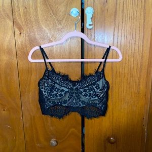 Black lace bra top
